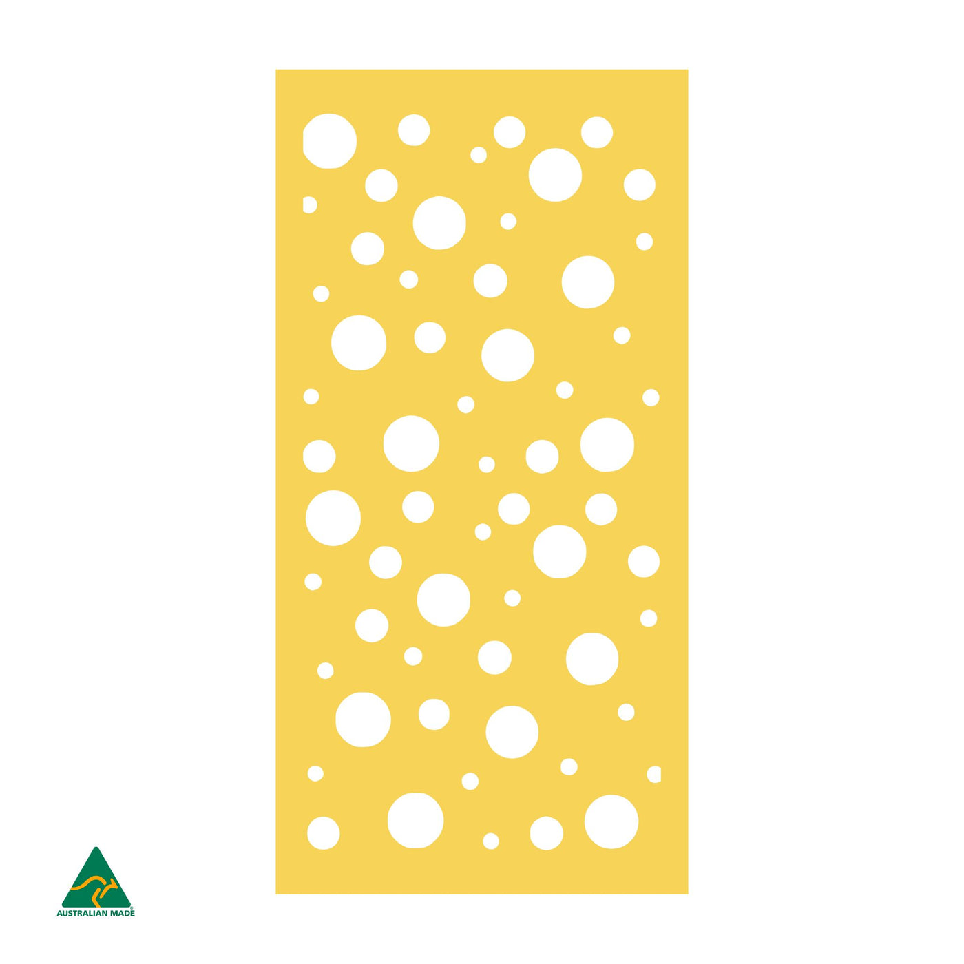 Bubbles Privacy Screen | Lemon Yellow Gloss