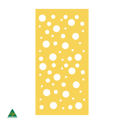 Bubbles Privacy Screen | Lemon Yellow Gloss