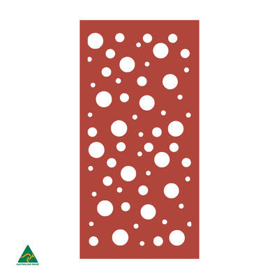 Bubbles Privacy Screen | Signal Red Gloss