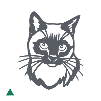 Cat Portrait Metal Wall Art | Ironstone Matt