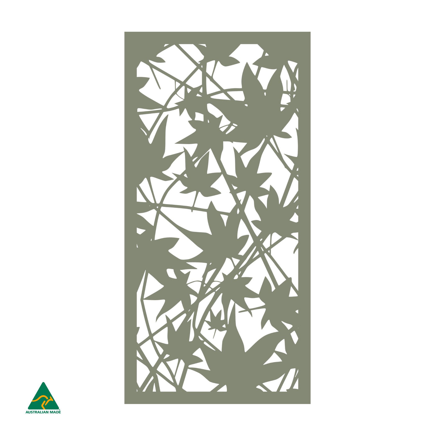 Maple Leaves Privacy Screen | Pale Eucalypt Matt