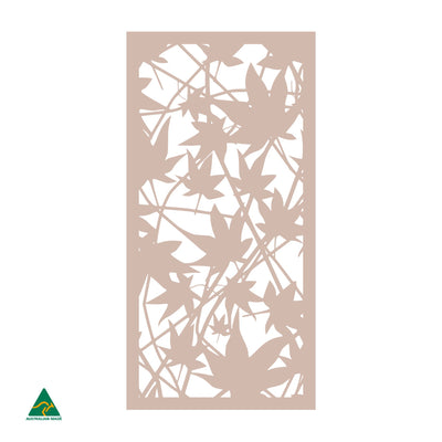 Maple Leaves Privacy Screen | Pink Sand Matt