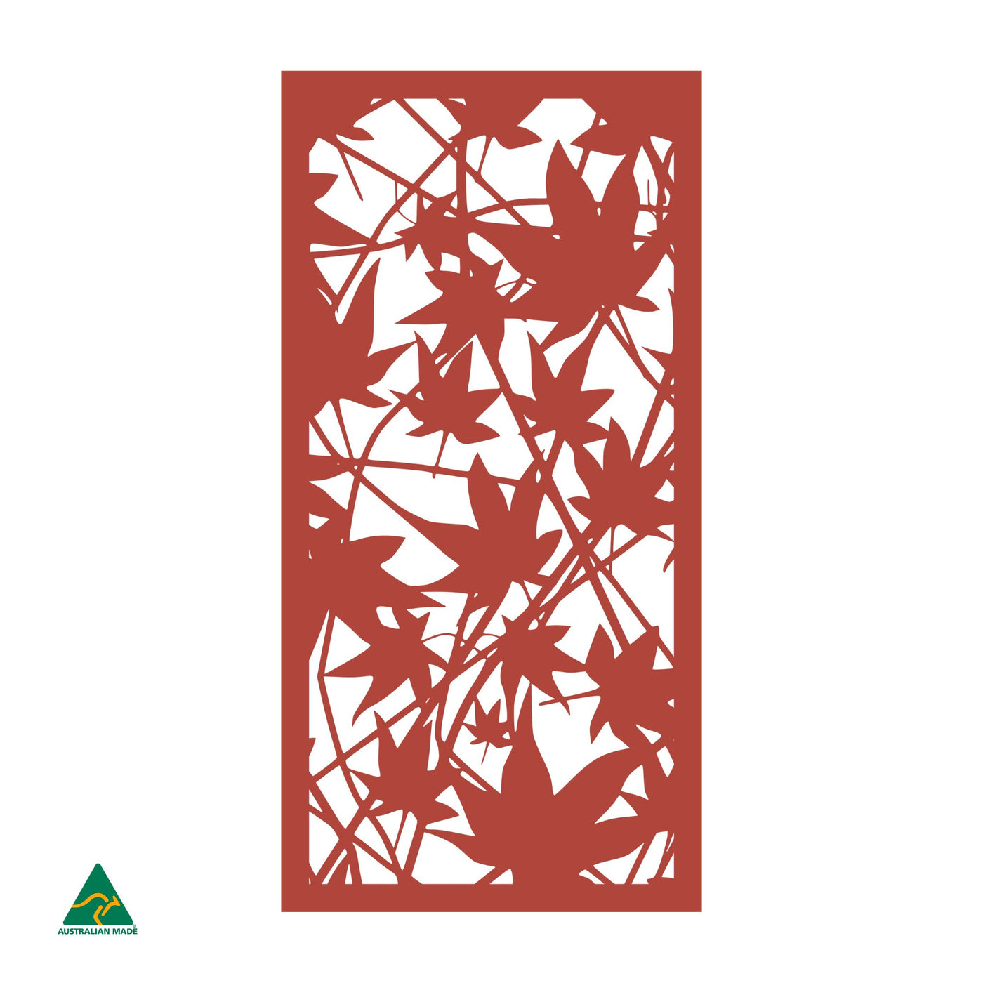 Maple Leaves Privacy Screen | Signal Red Gloss