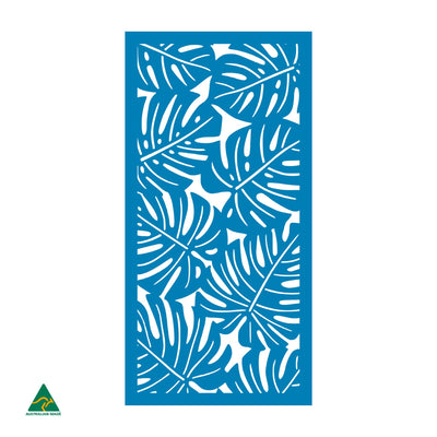 Monstera Privacy Screen | Blaze Blue Gloss