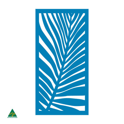 Palm Leaf Privacy Screen | Blaze Blue Gloss