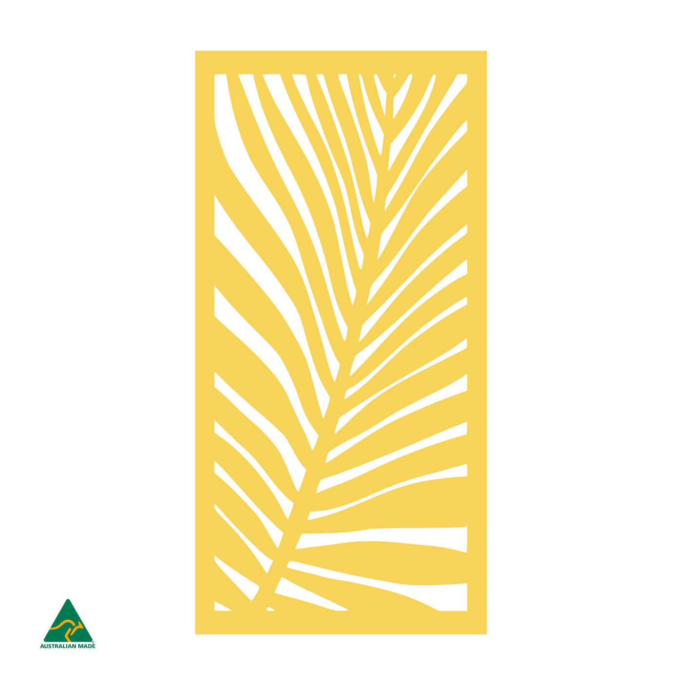 Palm Leaf Privacy Screen | Lemon Yellow Gloss