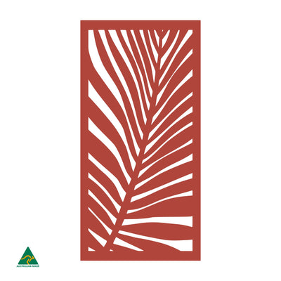 Palm Leaf Privacy Screen | Signal Red Gloss