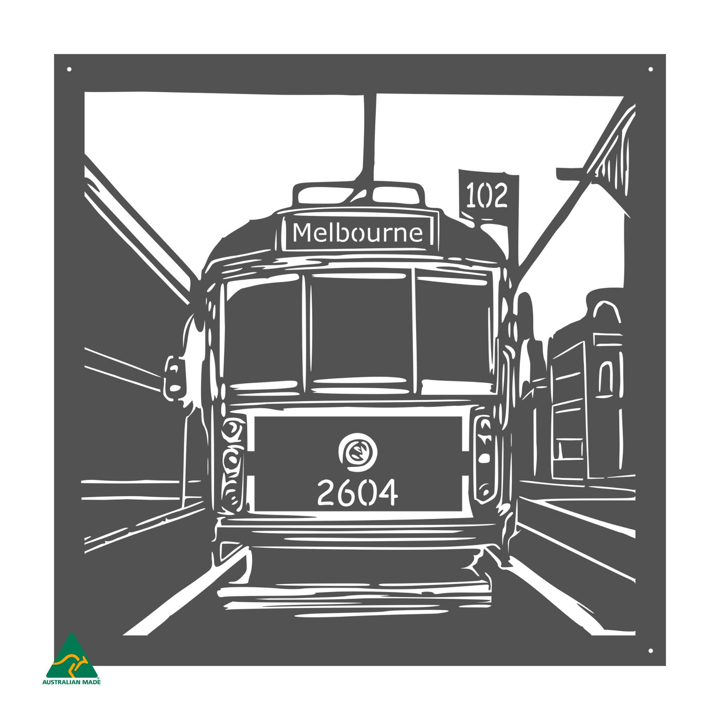 Urban Tram Metal Wall Art | Monument Matt